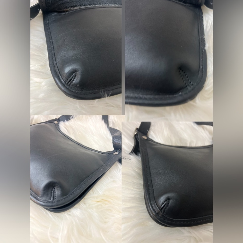 Vintage Coach #9142 Classic Black Leather Shoulder Bag - Picture 4 of 10